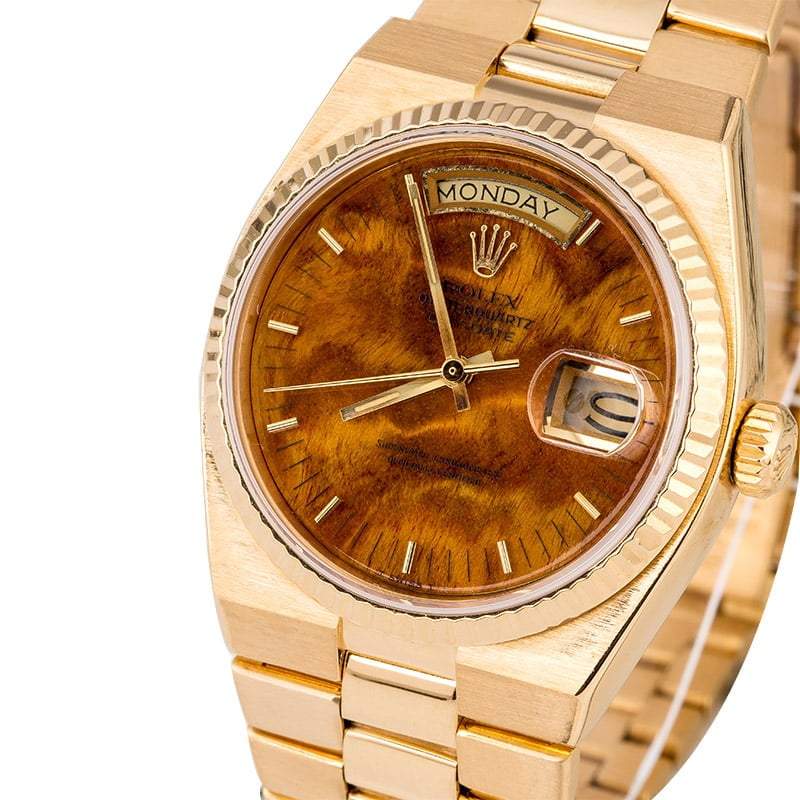 Rolex OysterQuartz Day-Date 19018 Exotic Wood Dial