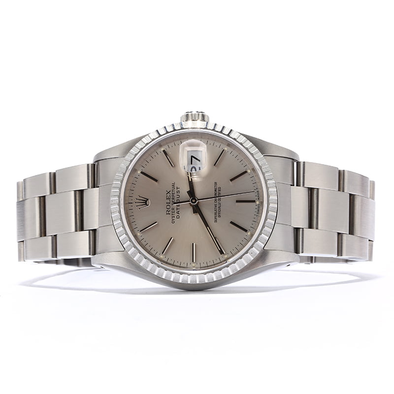 Rolex Datejust 16220 Silver Dial Steel Oyster Band
