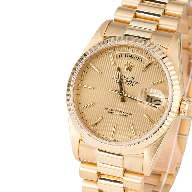 PreOwned Rolex President 18238 Tapestry Dial