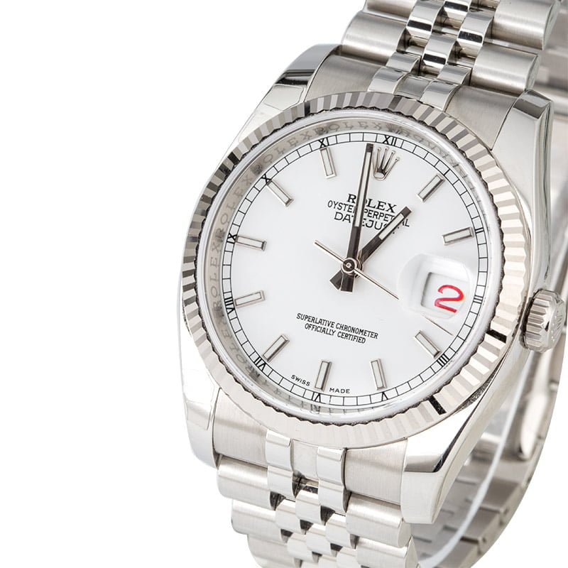 Used Rolex Datejust 116234 Steel and White Gold