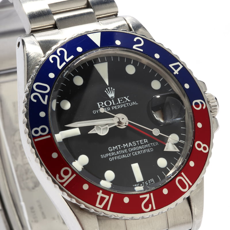 Vintage 1971 Rolex GMT-Master 1675 'Pepsi' Insert