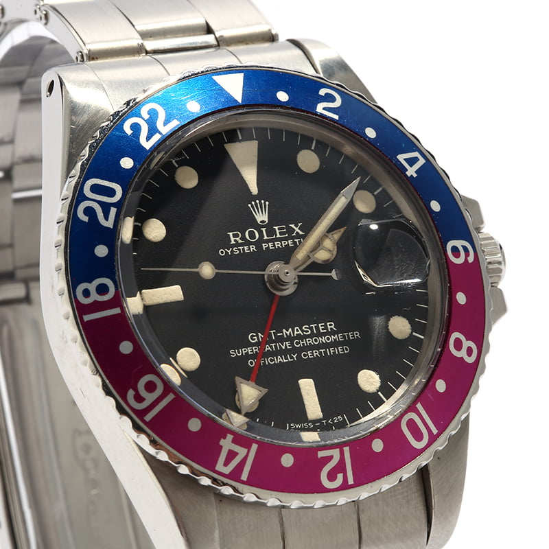 Vintage 1968 Rolex GMT-Master 1675 Fuchsia Insert