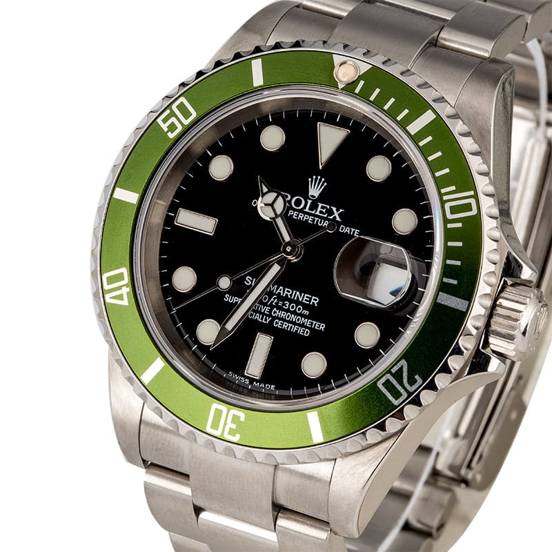 Rolex Submariner 16610V Kermit Green Anniversary Bezel