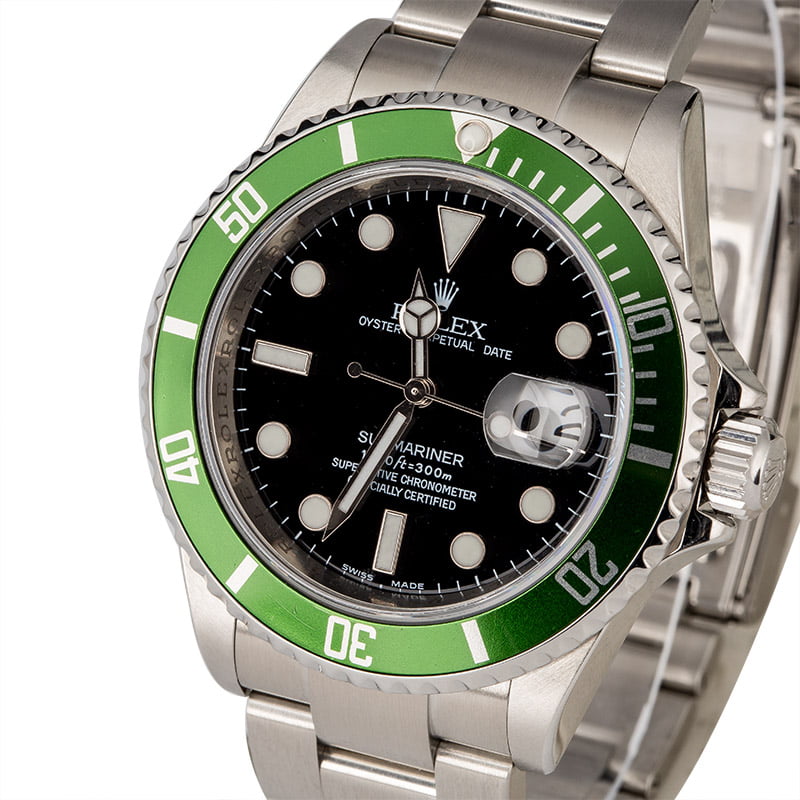 Rolex Submariner 16610T 'Kermit' Green Anniversary Bezel