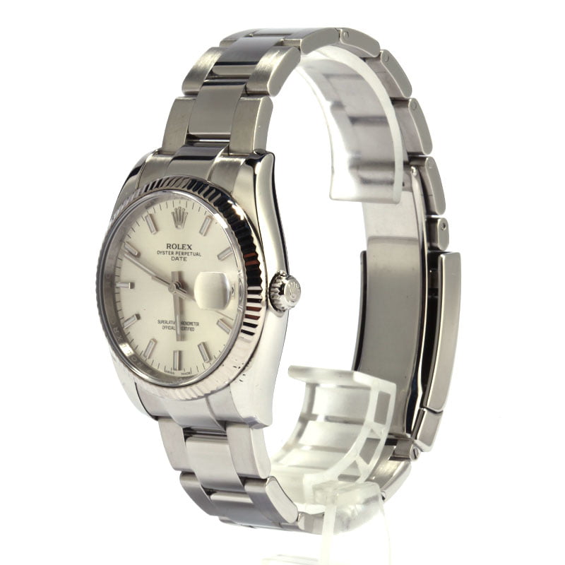 Rolex Date 115234 White Dial