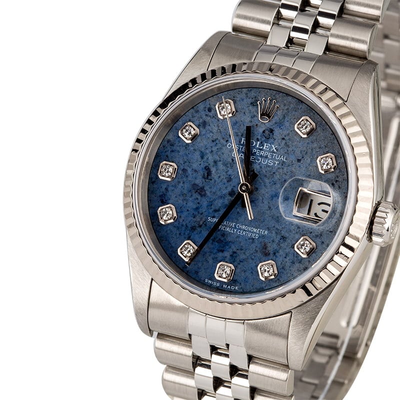 Used Rolex Datejust 16234 Lapis Diamond Dial