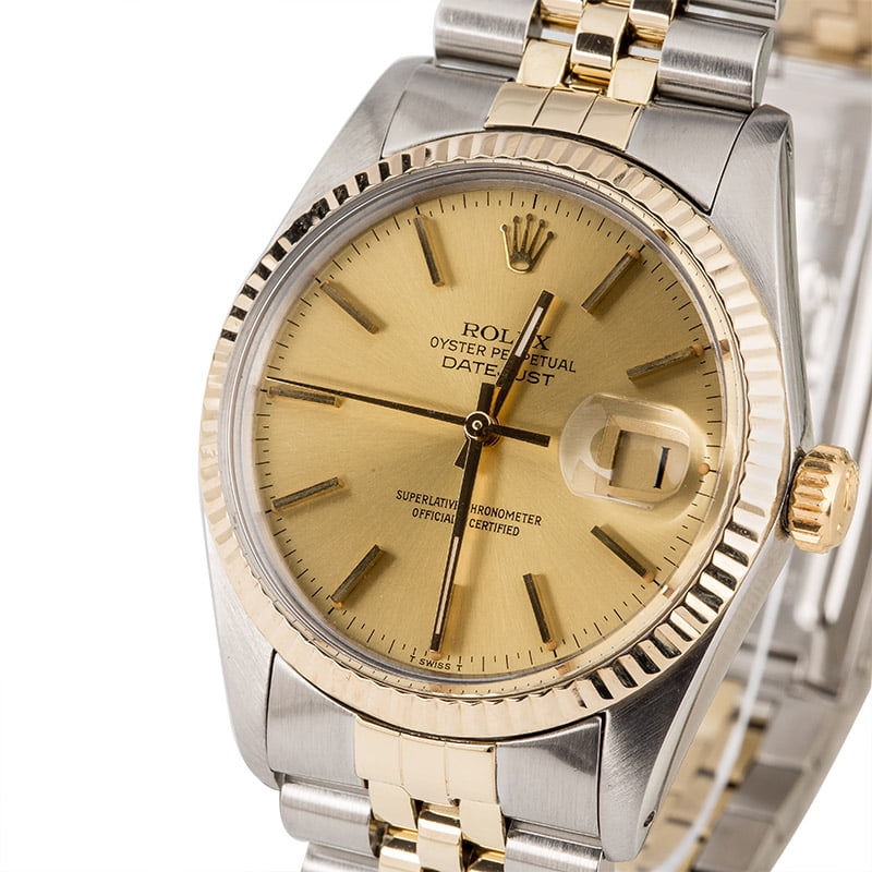 Men's Rolex Datejust 16013 Steel & Gold Watch