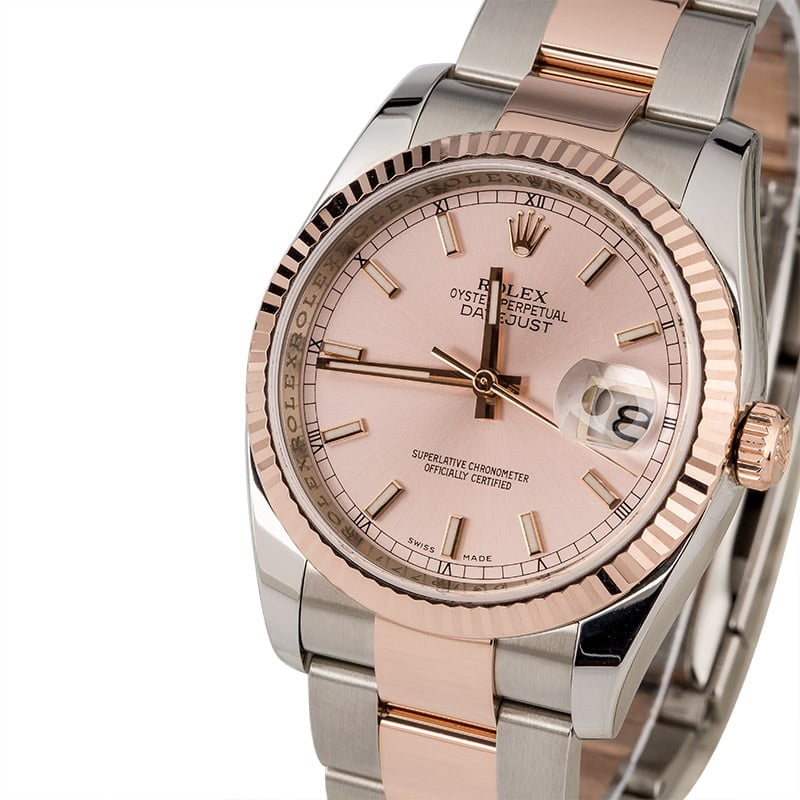 Rolex Datejust 116231 Two Tone Everose Oyster Bracelet