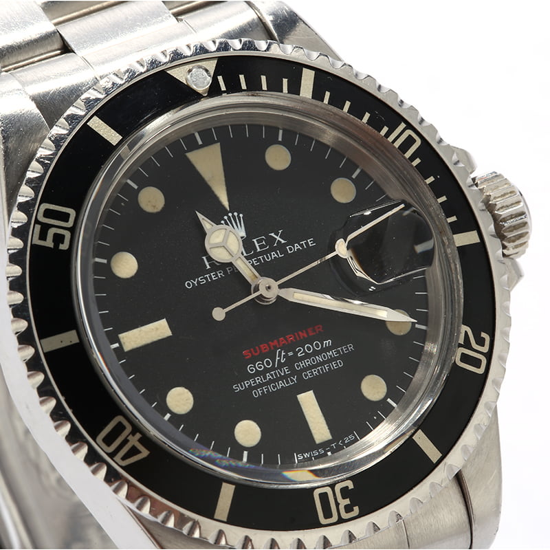 121070-1 Vintage 1975 Rolex Submariner 1680 Feet First Dial