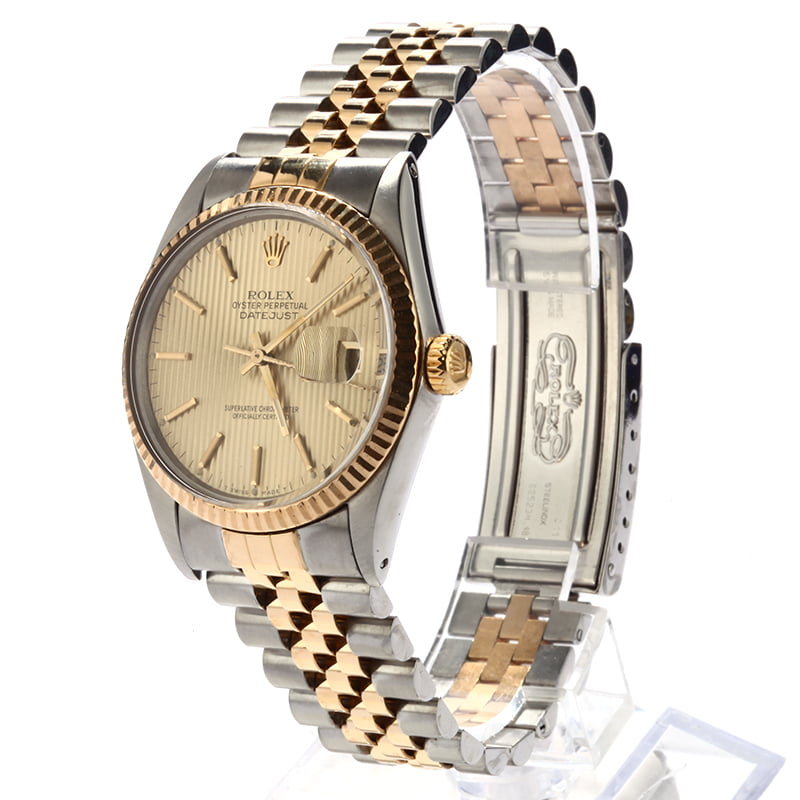 Pre-Owned Rolex Datejust 16013 Champagne Tapestry Dial