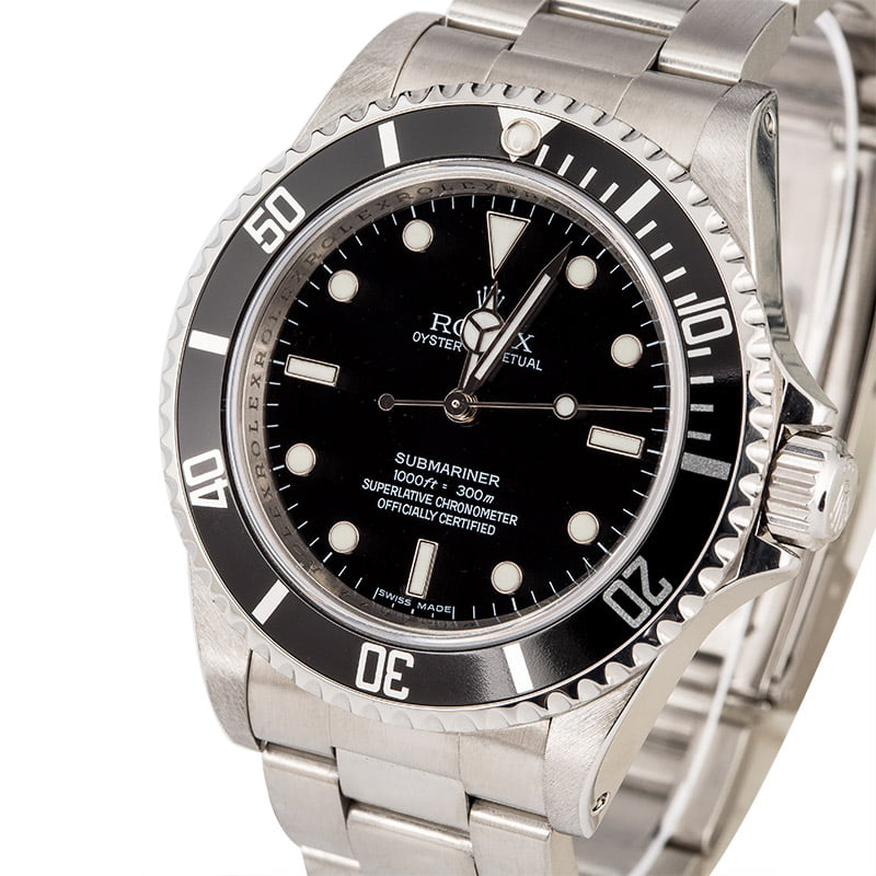 Used Rolex Submariner 14060 Serial Engraved No Date