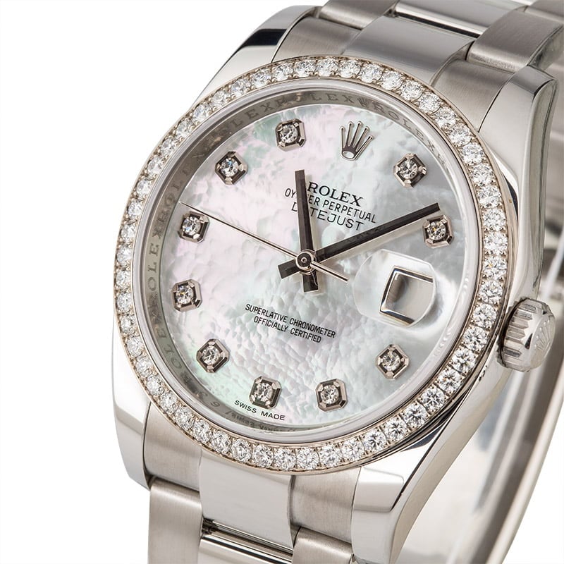 Used Rolex Datejust 116244 MOP Diamonds