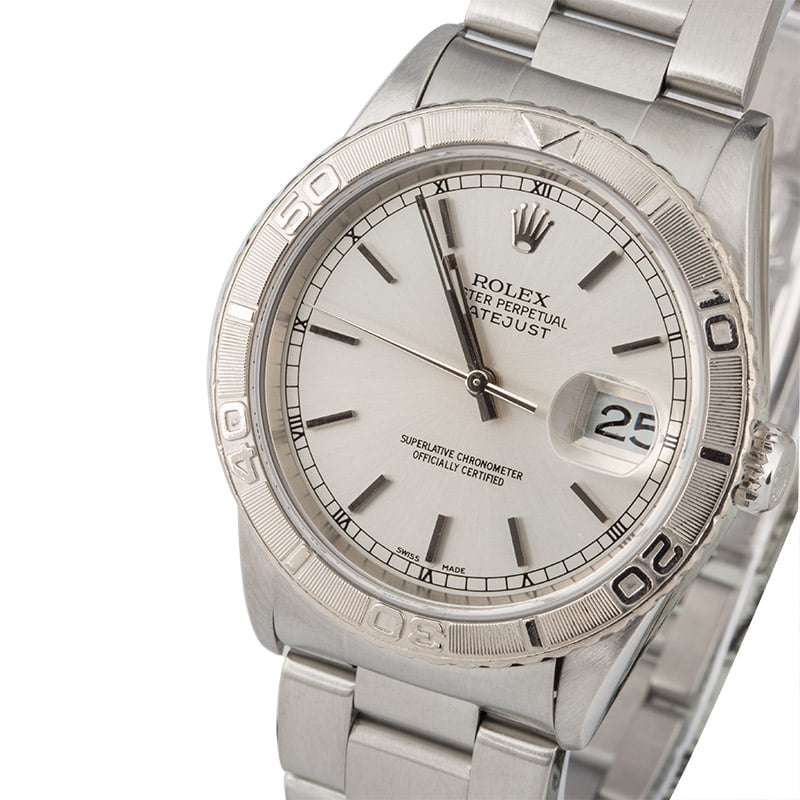 Used Rolex Datejust 16264 White Thunderbird