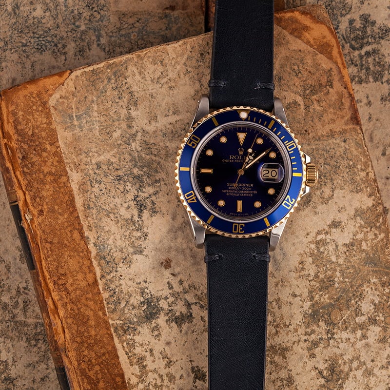 Used Rolex Submariner 16803 Leather Strap T