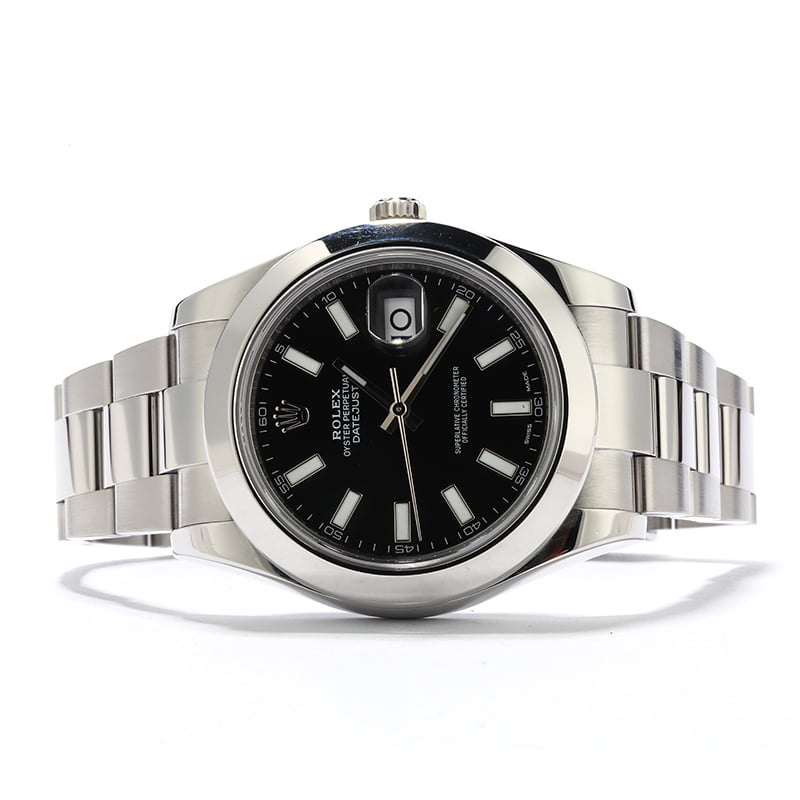 PreOwned Rolex Datejust 116300 Black Dial