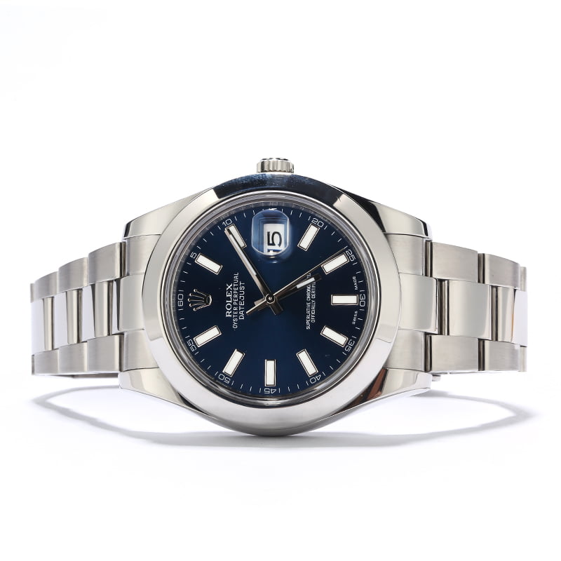 PreOwned Rolex Datejust 116300 Blue Luminous Dial