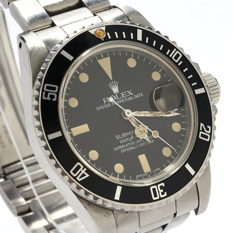 Vintage 1984 Rolex Submariner 16800 Creamy Lume