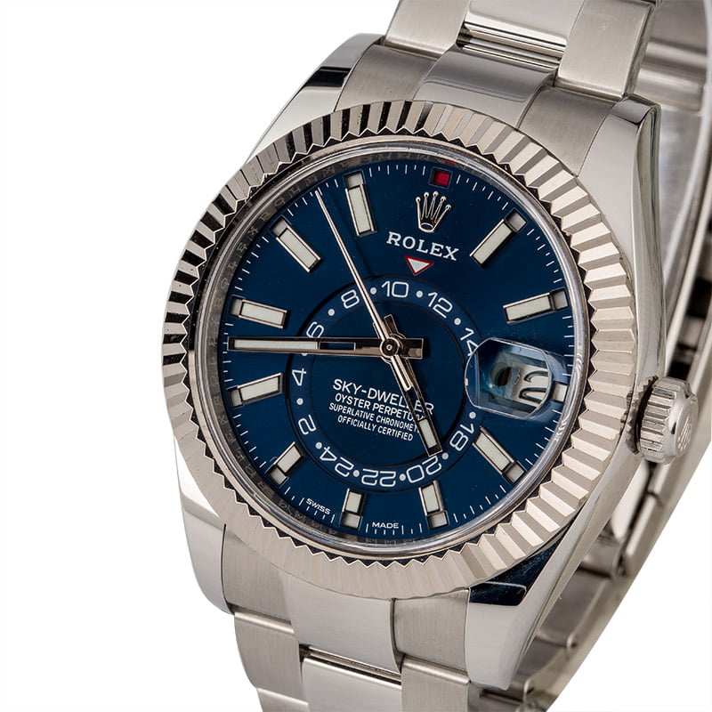 Unworn Rolex Sky-Dweller 326934 Blue Index Dial