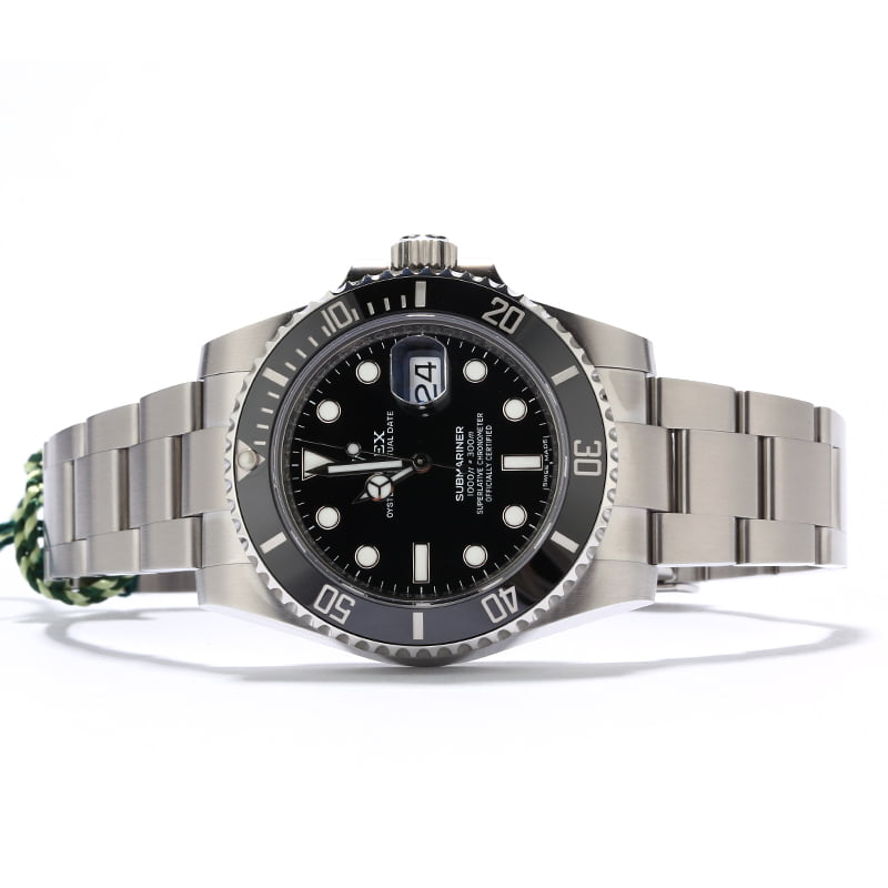 Unworn Rolex Submariner Ceramic 116610V Green Dial