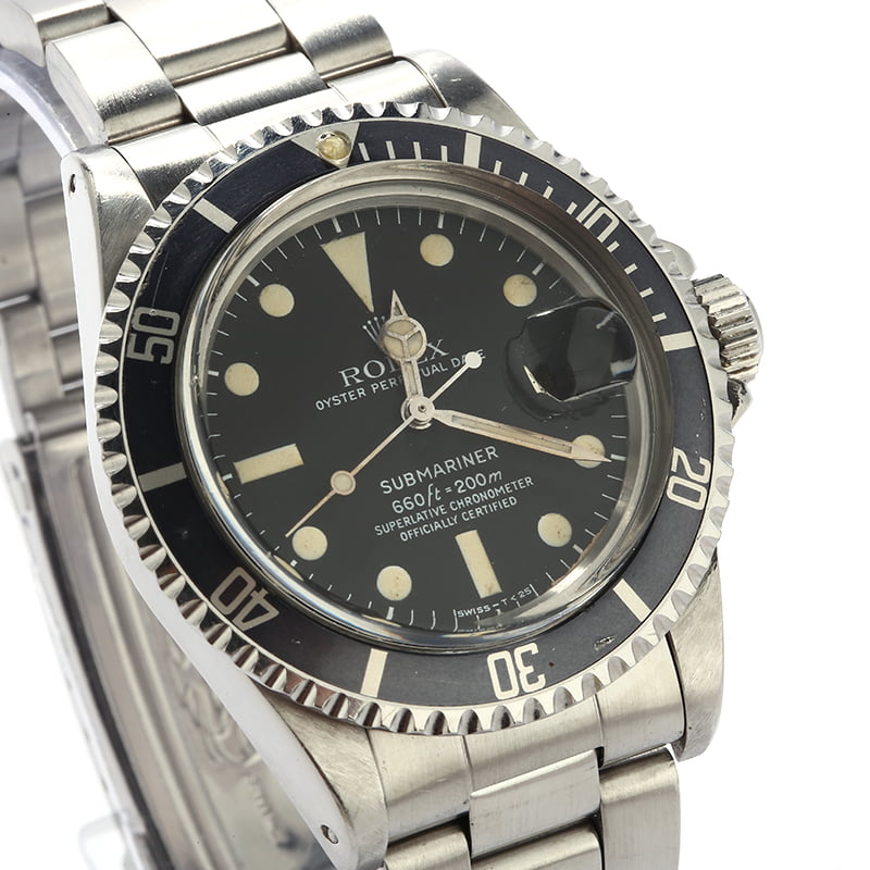 Vintage 1980 Rolex Submariner 1680 Stainless Steel