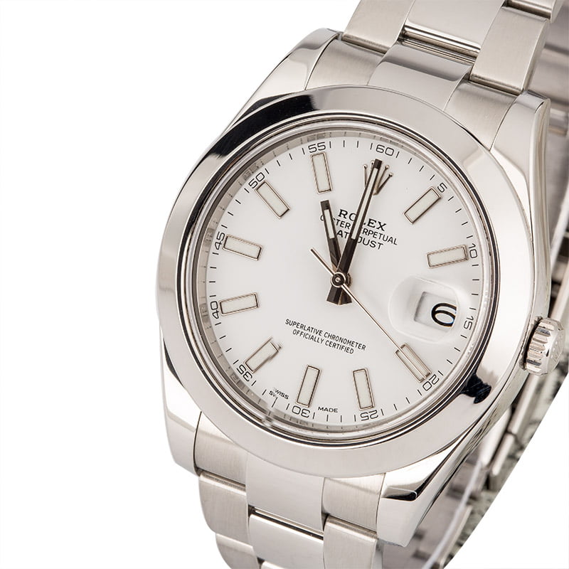 Pre-Owned Rolex Datejust II Ref 116300 White Dial