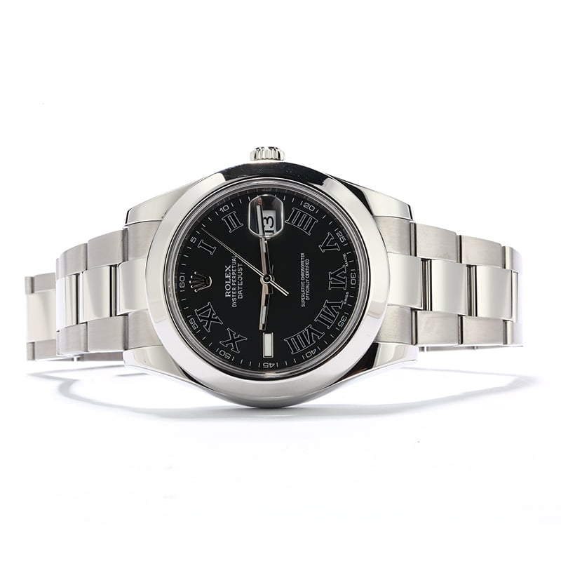 PreOwned Men's Rolex Datejust 116300 Black Roman