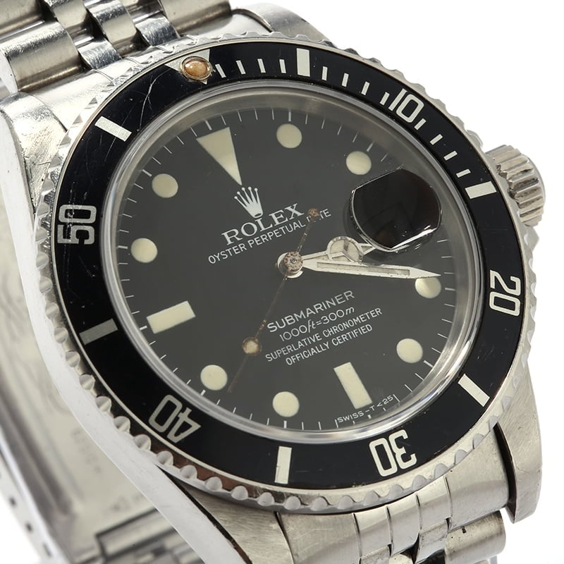 Vintage 1983 Rolex Submariner 16800 Stainless Steel