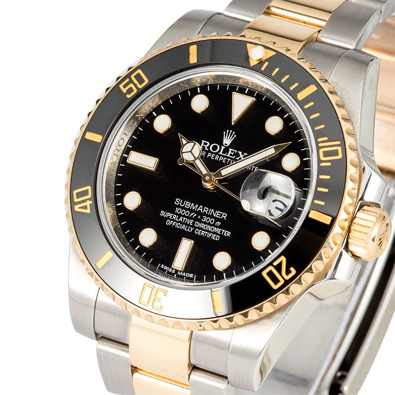 Used Rolex 116613 Submariner Two Tone Oyster Band