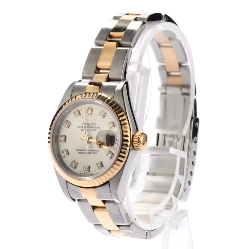 Pre Owned Rolex Two Tone Diamond Dial Datejust 79173