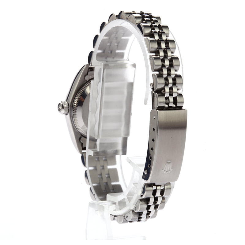 Pre Owned Rolex Ladies Oyster Perpetual 76080 Black Dial