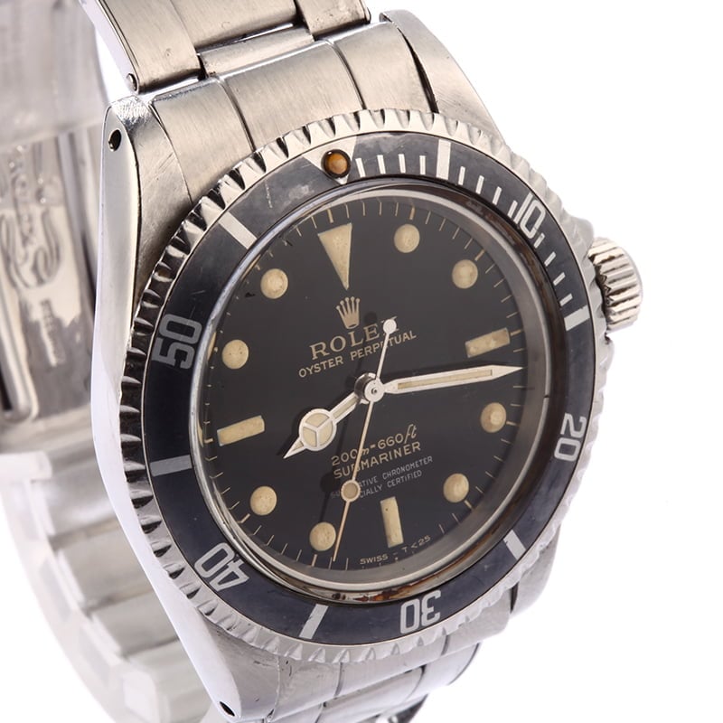 Vintage 1964 Rolex Submariner 5512 Glossy Gilt Dial