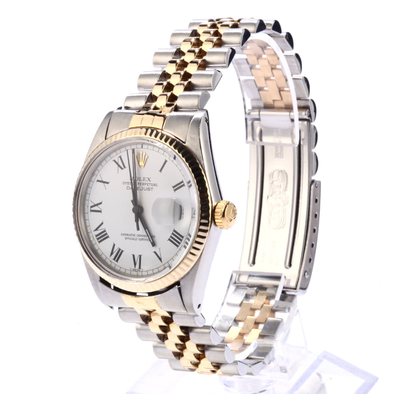 Pre Owned Rolex Datejust 16013 White Roman