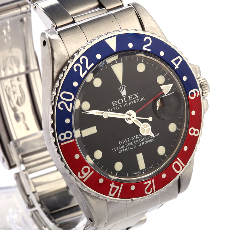 Vintage 1969 Rolex GMT-Master 1675 'Pepsi' Bezel