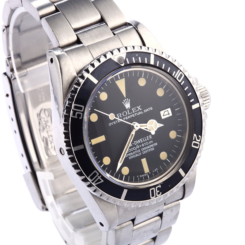 Vintage 1979 Rolex Sea-Dweller 1665 Matte Black Rail Dial