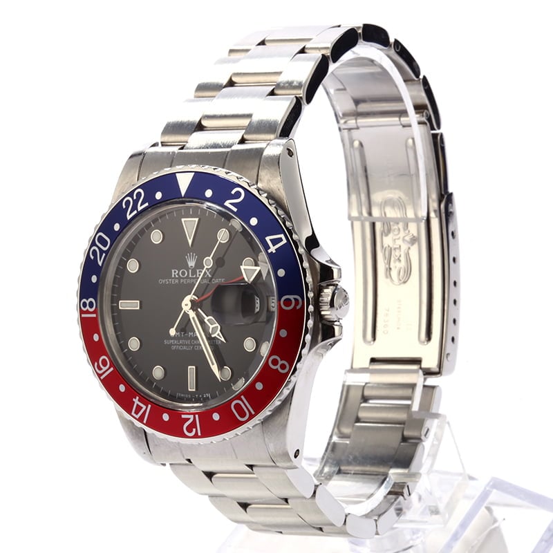 PreOwned Rolex GMT-Master 16750 'Pepsi' Bezel Insert