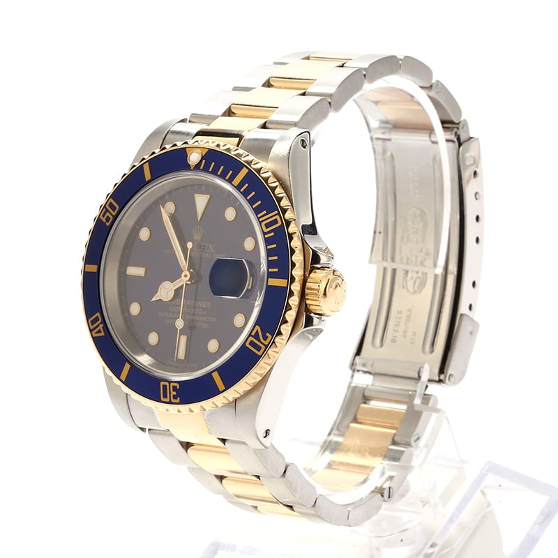 Pre Owned Blue Bezel Rolex Submariner 16613