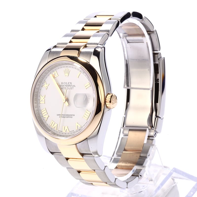 Pre Owned Rolex Datejust 116203 White Roman Dial