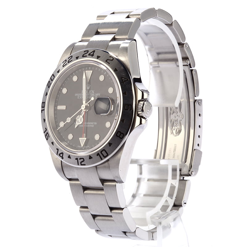 Used Rolex Explorer II Ref 16570T Black Dial