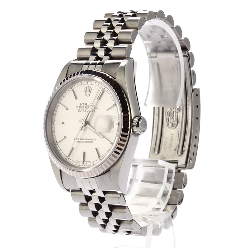 Used Rolex Datejust 16234 Silver Dial Steel Jubilee