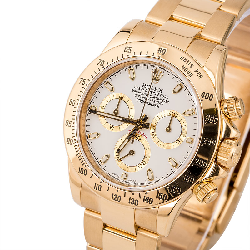 Rolex Daytona 116528 White Dial Serial Engraved