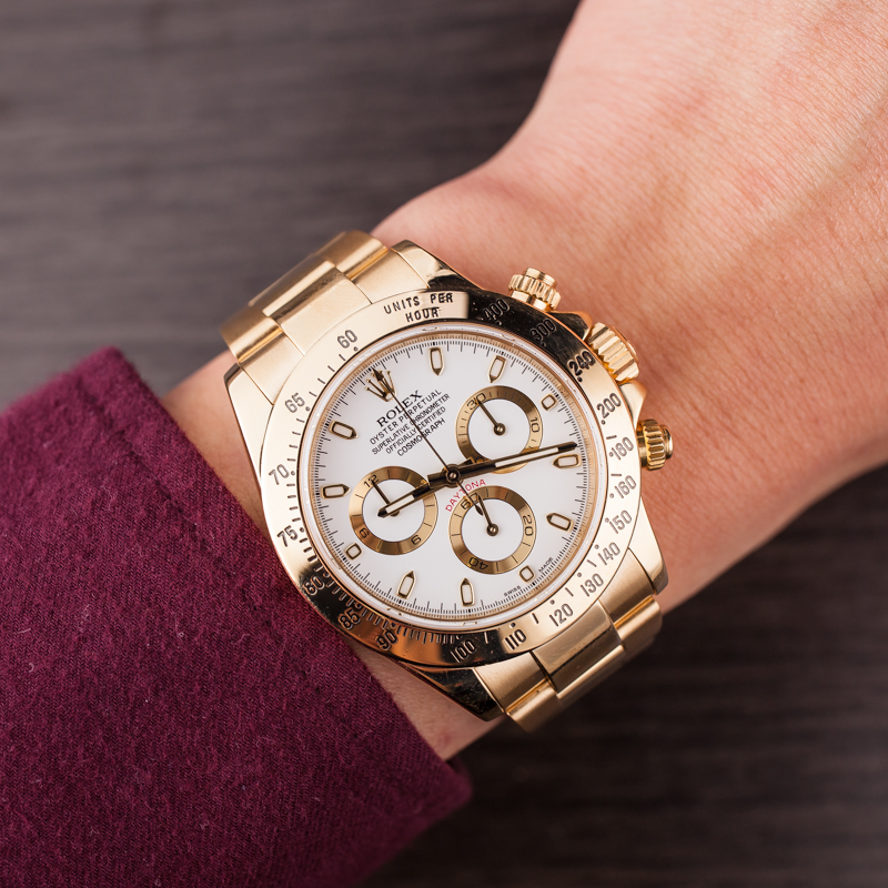 Rolex Daytona 116528 White Dial Serial Engraved