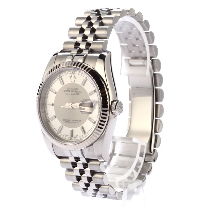Used Rolex Datejust 116234 Silver Tuxedo Dial