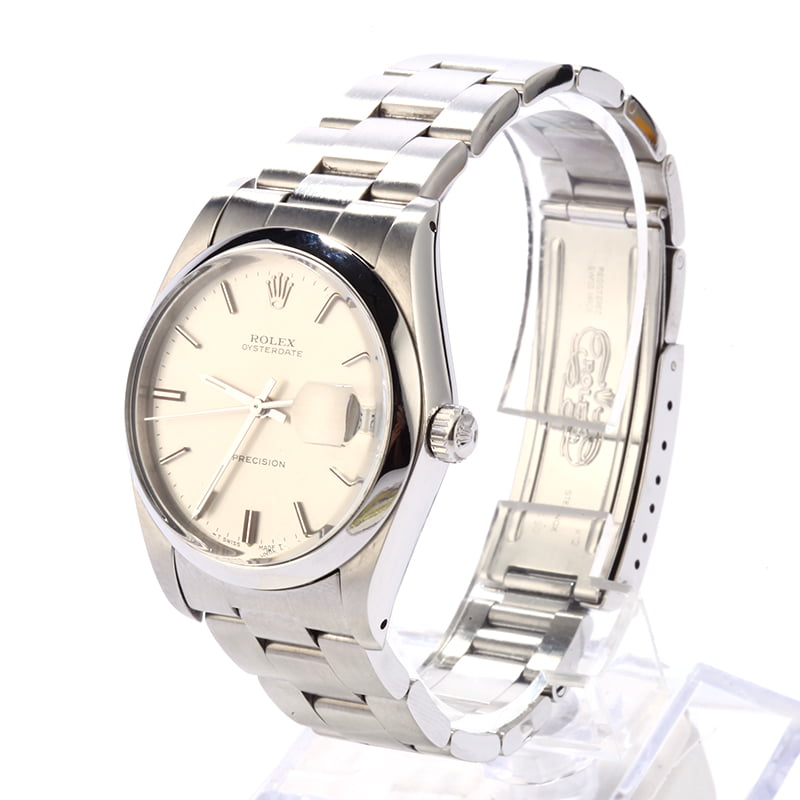 Pre Owned Rolex Oysterdate 6694 Silver