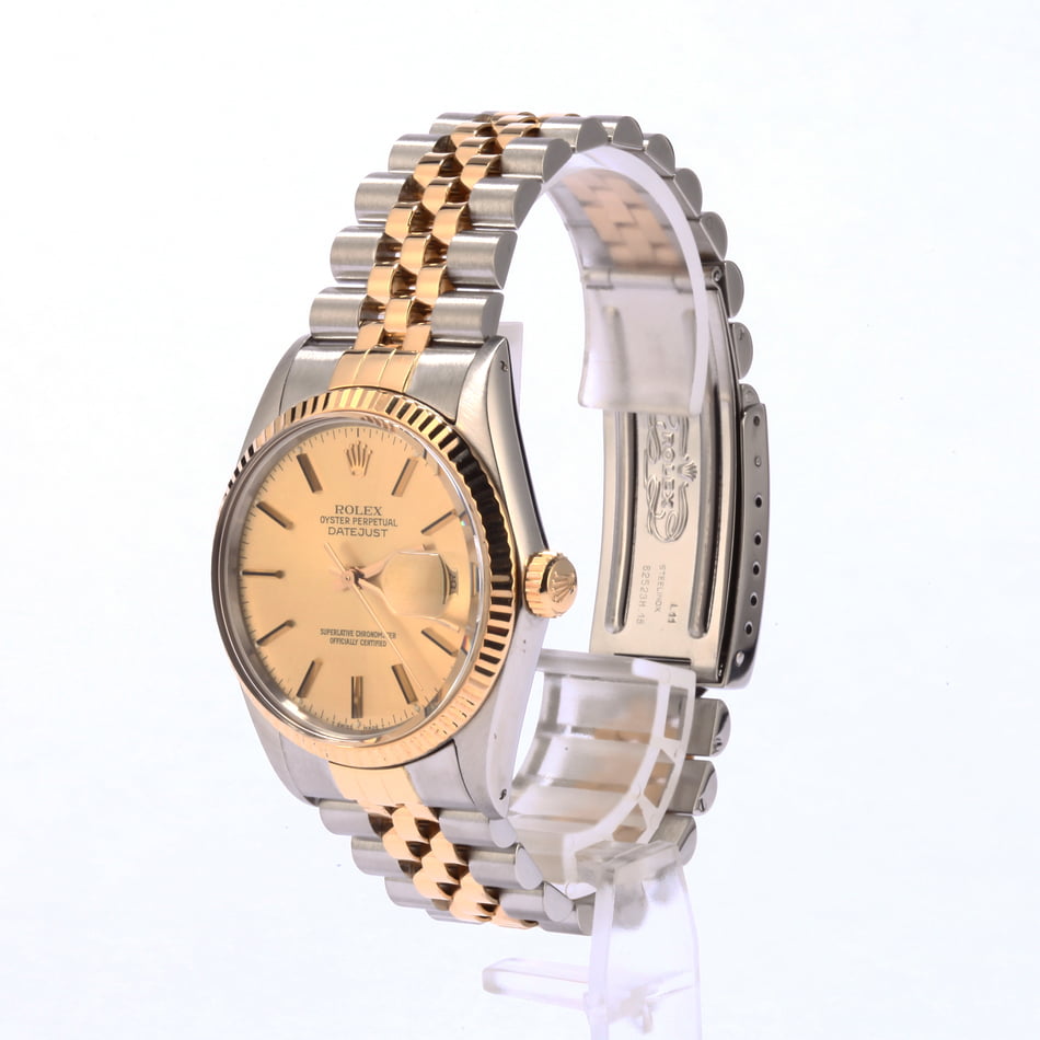 Pre Owned Rolex Two-Tone Datejust 16013 Champagne Index
