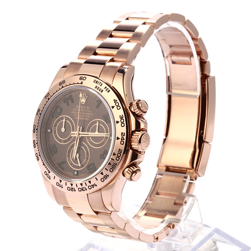 PreOwned Rolex Daytona Everose Gold 116505 Chocolate Dial