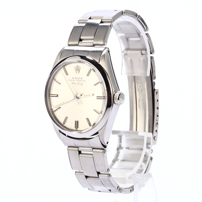 Pre Owned Rolex Air King Oyster 5500 Silver Dial