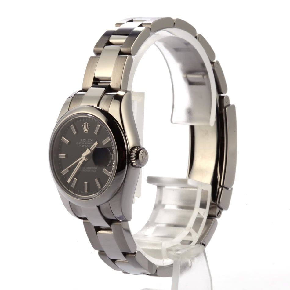 Used Rolex Lady Datejust 179160 Black Index Dial