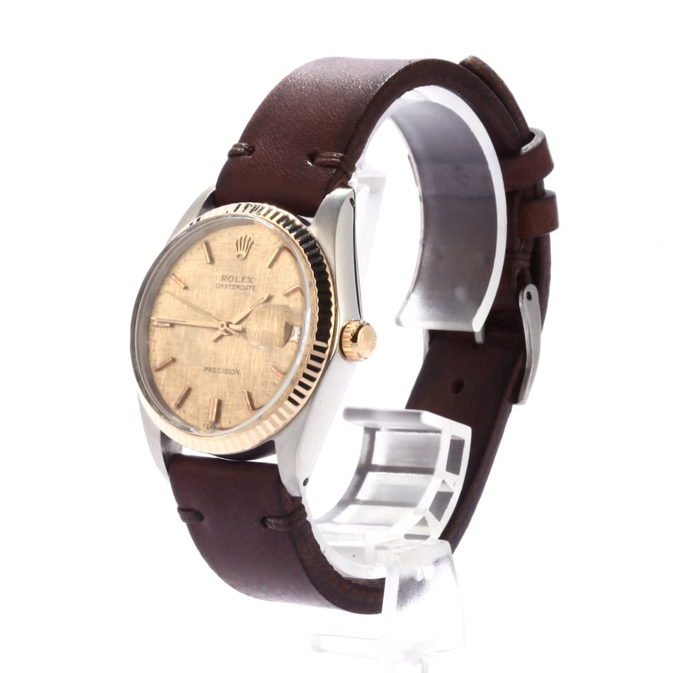 Vintage Rolex OysterDate 6694 Linen Dial