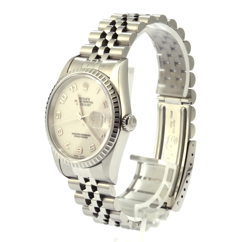 Pre Owned Rolex Datejust 16220 Ivory Roman Jubilee