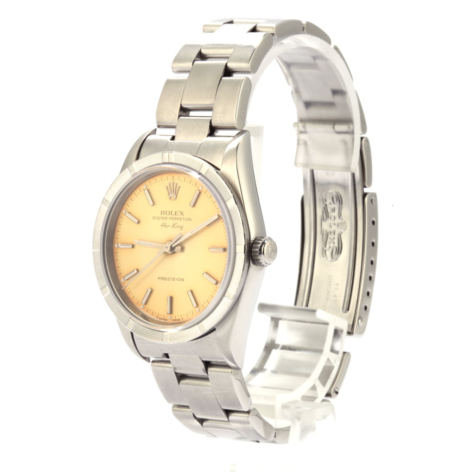 PreOwned Rolex Air-King 14010 Aged Silver Index Dial